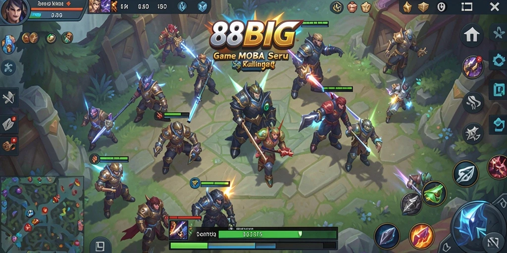 Tampilan gameplay seru dari 88BIG, aksi epik MOBA.