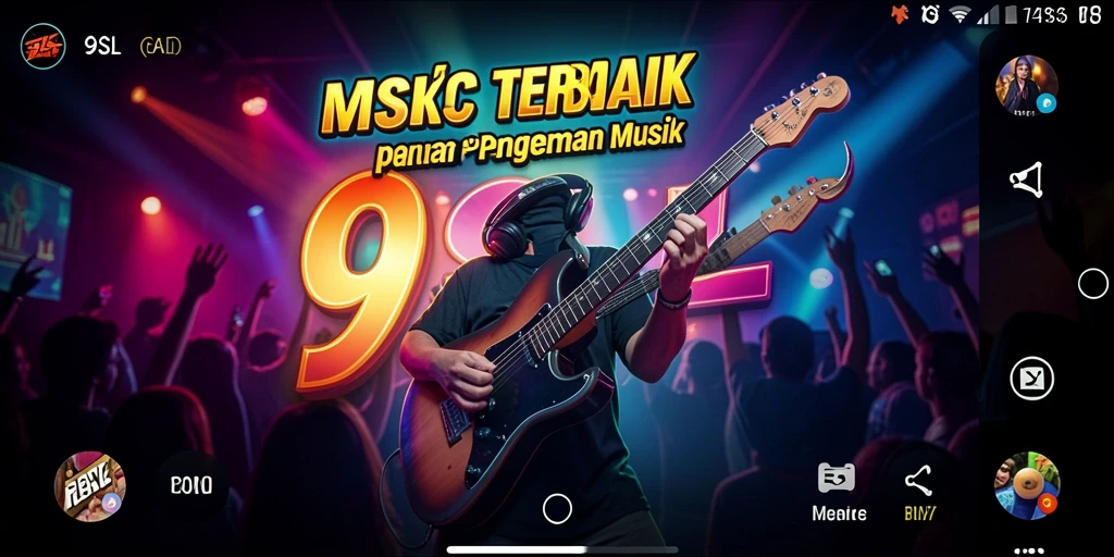 Screenshot gameplay 9SL dengan berbagai pilihan lagu dan tantangan menarik.