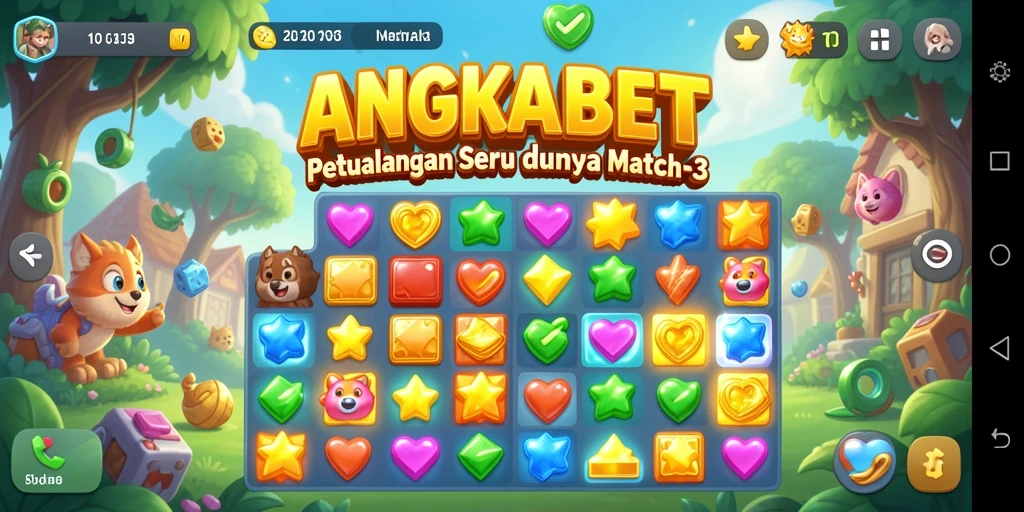 Gameplay seru dan penuh warna dari ANGKABET di dunia Match-3.
