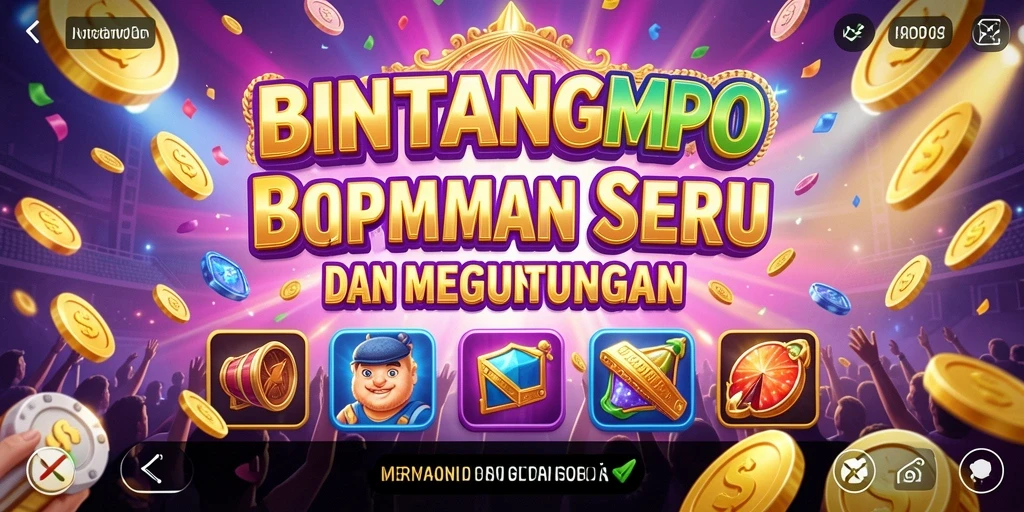 Tangkapan layar utama BINTANGMPO menunjukkan gameplay Slot yang mendebarkan.