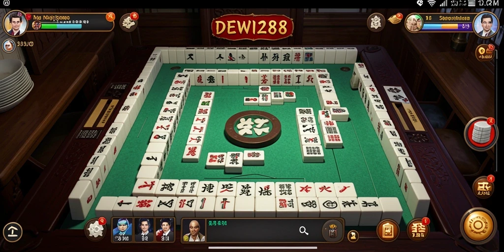 Tampilan screenshot DEWI288 menampilkan keseruan permainan Mahjong.