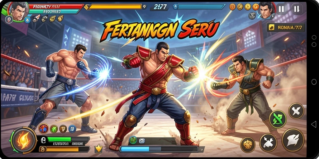Screenshot FIONA77 menampilkan karakter dalam pertempuran yang mendebarkan.