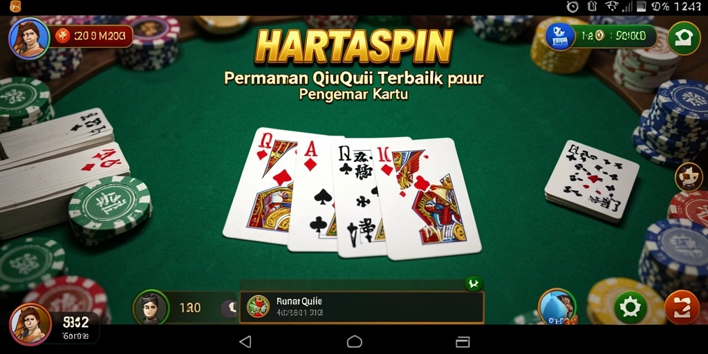 Tampilan gameplay QiuQiu yang seru dan interaktif di HARTASPIN.