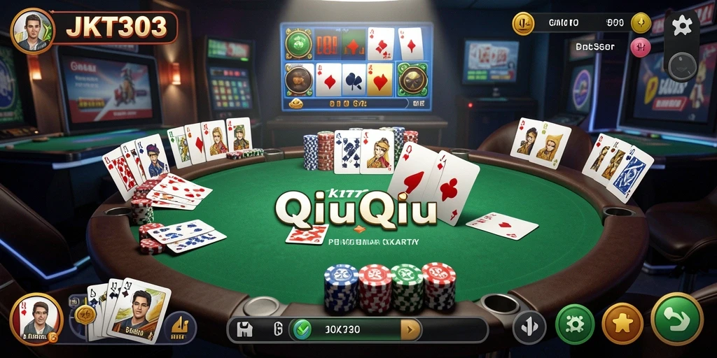 Screenshot gameplay JKT303 yang menunjukkan aksi seru QiuQiu.