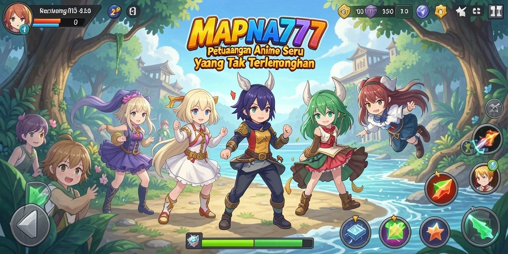 Tampilan gameplay seru di dunia anime yang penuh petualangan.