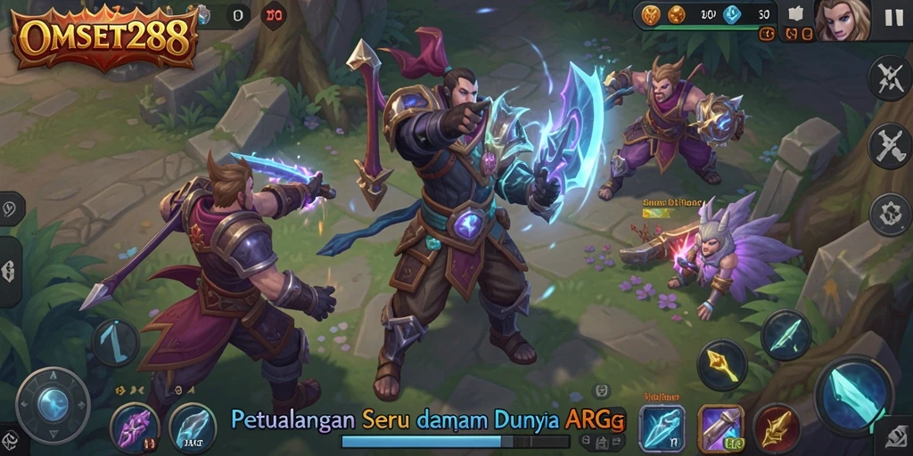 Screenshot OMSET288 menunjukkan gameplay aksi seru dalam dunia ARPG.
