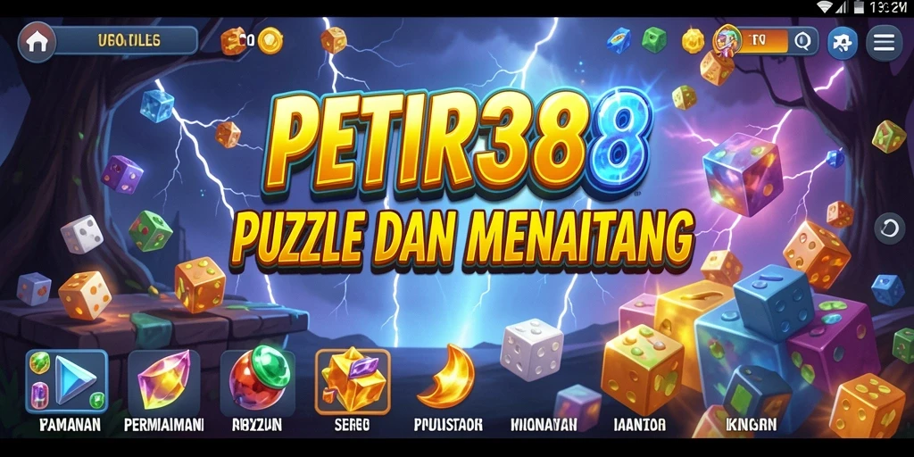 Tampilan gameplay seru dalam PETIR388 yang mengasah otak.