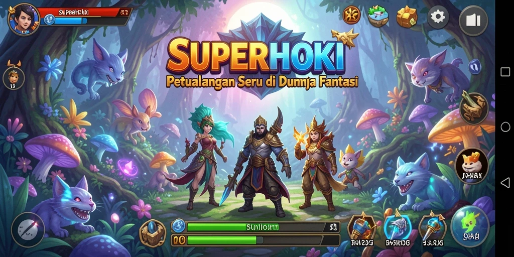 Tampilan menarik dari gameplay petualangan SUPERHOKI dengan action seru.