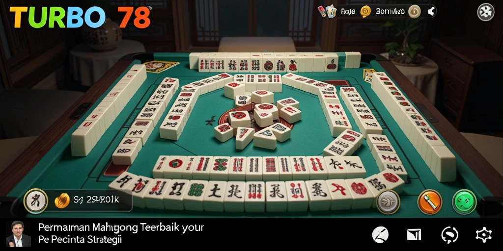 Tampilan seru gameplay TURBO78 yang menarik dalam permainan Mahjong.